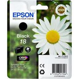 Epson, Cartouche serie paquerette 18 couleur noire, la cartouche d'encre