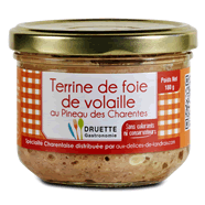Terrine de foie de Volaille Au Pineau des Charentes.
