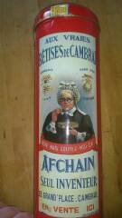 Bétises de Cambrai goût menthe AFCHAIN, boîte de 500g