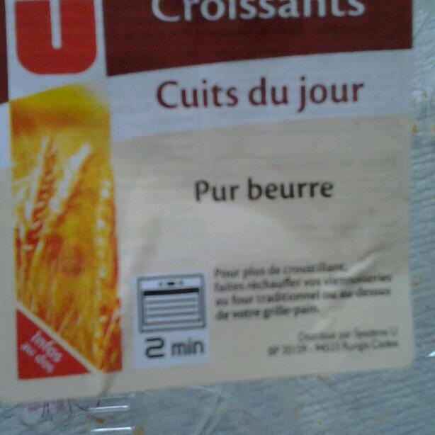 Croissants pur beurre Selection U, 10 pieces, 450g