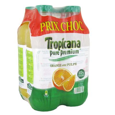 Tropicana jus d'orange avec pulpe 4x1l 