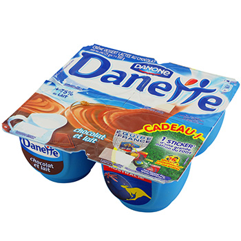Danette chocolat et lait 4x125g