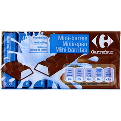 Mini-barres fourrees lait