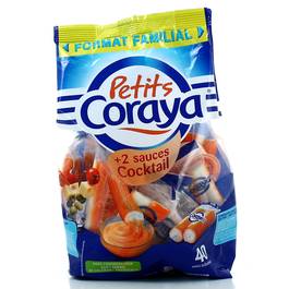 Mini bâtonnets goût crabe + sauce cocktail - Petits Coraya