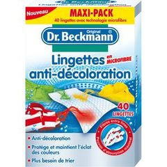 Dr beckmann lingettes antidécoloration microfibres x40