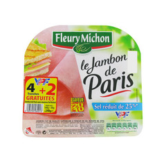 Fleury Michon jambon de Paris sel r?duit tranche x4