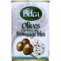 Belca, Olives à la farce de fromage bleu, la boite de 350g