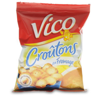Croutons saveur fromage Vico, sachet de 90g