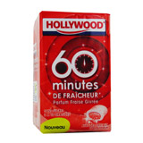 chewing gum 60mn de fraicheur parfum fraise givree hollywood 60g