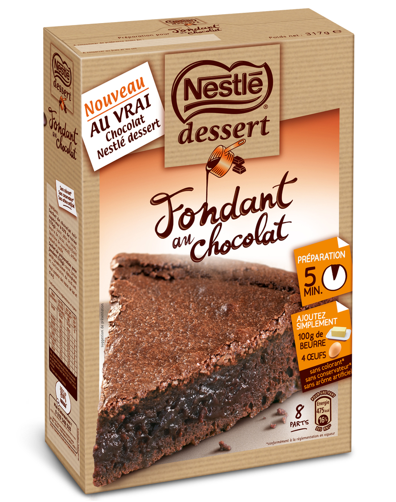 Nestle dessert prearation pour gateaux fondant chocolat 317g