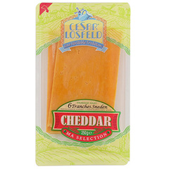 Cesar Losfeld, Tranches de fromage Cheddar, ma selection, le paquet de 6 - 250g