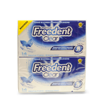 Freedent clear menthe forte 2x14 tabs 54g