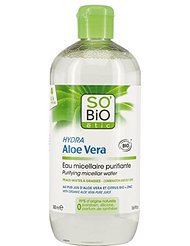SO'BiO étic Eau Micellaire Purifiante pour Peaux Mixtes à Grasses Hydra Aloe Vera Bio 500 ml