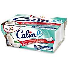 PRODUIT INACTIF - Fromage frais au lait pasteurisé saveur coco Câlin YOPLAIT, 0%MG, 4x100g