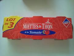 Miettes de thon à la tomate 3x52g