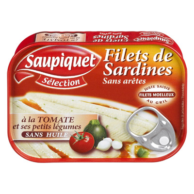 Filets de sardines sauce tomate SAUPIQUET, 100g
