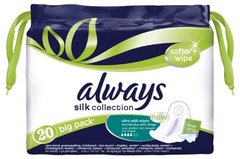 Always, Silk Collection - Serviettes et lingettes Normal Plus, le paquet de 20