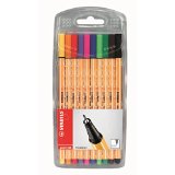 STABILO point 88 - Pochette de 10 stylos-feutres pointe fine - Coloris assortis