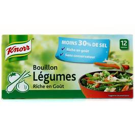 Knorr bouillon de legumes reduit en sel x12