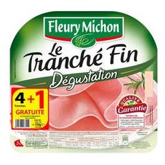 Fleury Michon Le tranché fin sans couenne dégustation 4 tranches