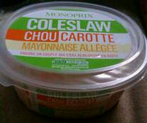 Coleslaw, chou blanc et carottes