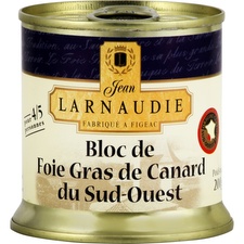 Bloc de foie gras de canard du Sud-Ouest IGP Jean Larnaudie