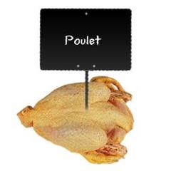 Gastronome Gourmand, Poulet jaune certifié poulet fermier + sac, la pièce de 1,300 kg environ