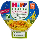 HiPP BIOLOGIQUE Pâtes Animaux du Zoo aux Légumes dès 12 Mois 6 Assiettes de 230 g
