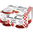 Yaourt brassé sur lit de confiture fraise BONNE MAMAN, 4X125g