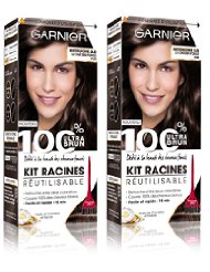 Garnier 100% Brun Mini Kit Coloration Permanente Racine Châtain Foncé - Lot de 2