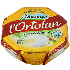 L'Ortolan au lait pasteurise PAYSANGE, 28%MG, 250g