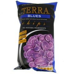 Chips gourmets de pommes de terre bleues naturelles