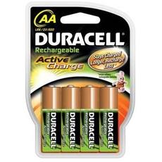 Piles rechargeable HR6 2000MAH Active Charge DURACELL, 4 unites