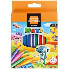 Maxi crayons de couleur, l'etui de 12 crayons