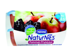 NaturNes - Petits pots Pommes-Pruneaux (des 4-6 mois) Ingredients 100% d'origine naturelle, vitamine C, sans sucres ajoutes.
