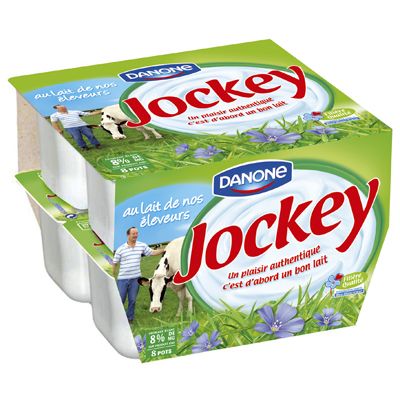 Jockey - Fromage blanc nature, les 8 pots de 90g