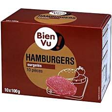 Hamburgers BIEN VU, 15%MG, 10x100g