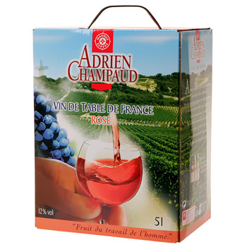 Vin rose Adrien Champaud bag in box 12%vol 5l