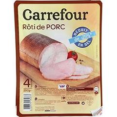 Rôti de porc en tranches sel réduit Carrefour