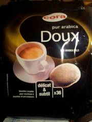 Cora café dosettes pur arabica doux par 36 250 g