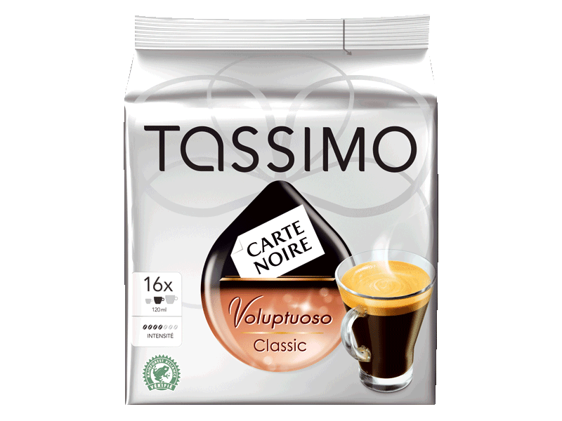 Tassimo T-disc Carte Noire-café Long Classic 16 Dosettes de 104 g - Lot de 5