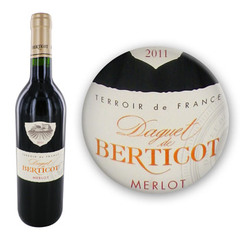 Vin rouge IGP d'Atlantique Merlot Daguet de Berticot, 75cl