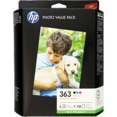 PACK 6 CARTOUCHES ENCRE HP Q7966EE N°363 + 150F