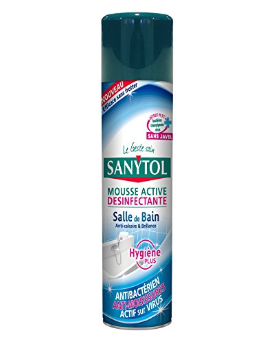 Sanytol, Mousse active désinfectante salle de bain, l'aérosol de 600 ml