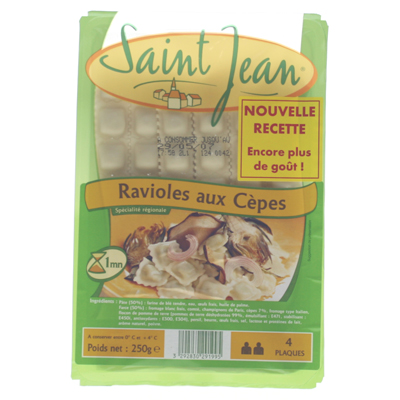 Ravioles aux cepes SAINT JEAN, 250g