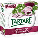 Fromage au lait pasteurisé TARTARE création originale (oignon rouge etcoriandre), 33,40% de MG, 150g