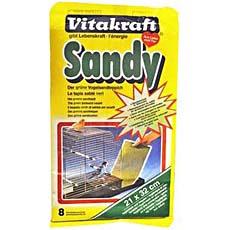 Tapis sable Sandy pour oiseaux Vitakraft, 8 feuilles de 21x32cm