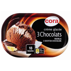 Creme glacee aux 3 chocolats