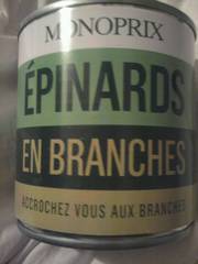 Epinards en branches