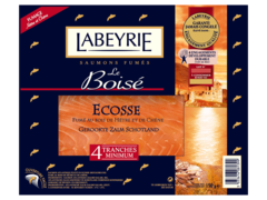 Saumon fume d'Ecosse LABEYRIE, 4 tranches, 150g
